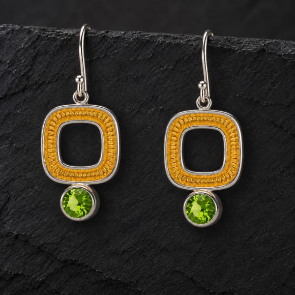 Dunes Square Silver Dangles made in Sterling Silver - view 2