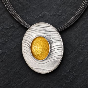Volcano Silver Necklace made in Sterling Silver - view 5