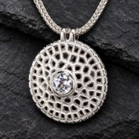 Serengeti Silver Necklace made in Sterling Silver with Citrine, White Topaz or Blue Topaz - view 5